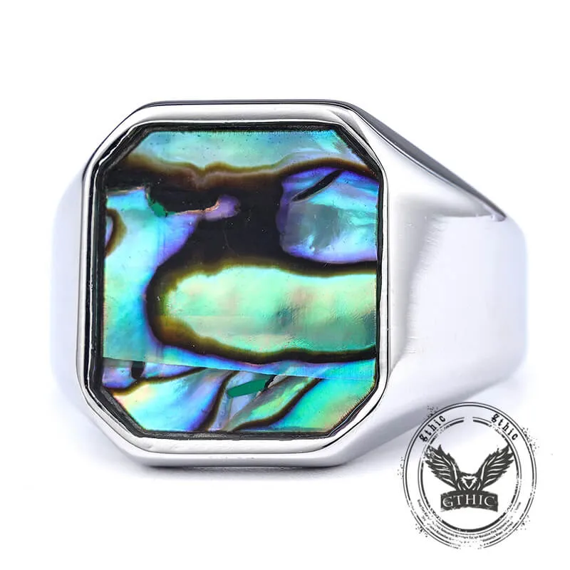 Simple Square Colorful Gemstone Stainless Steel Ring sold by GTHIC product image thumbnail 4