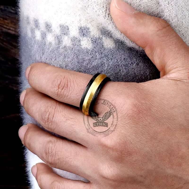 Irregular Brushed Stainless Steel Band Ring sold by GTHIC product image thumbnail 3