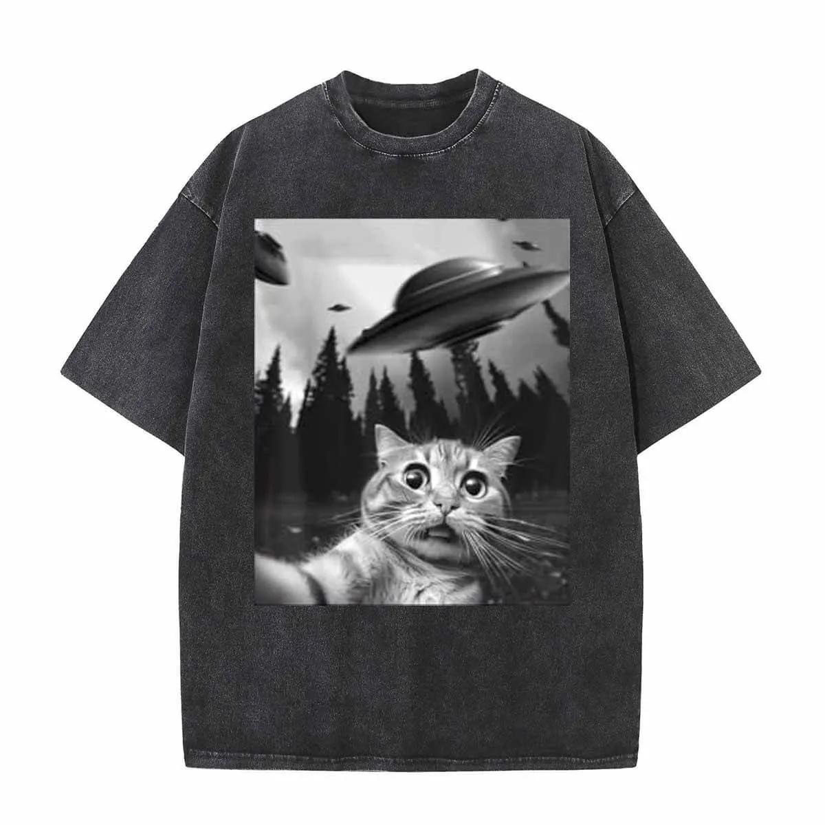 Vintage Washed Scared Cat T-shirt sold by GTHIC