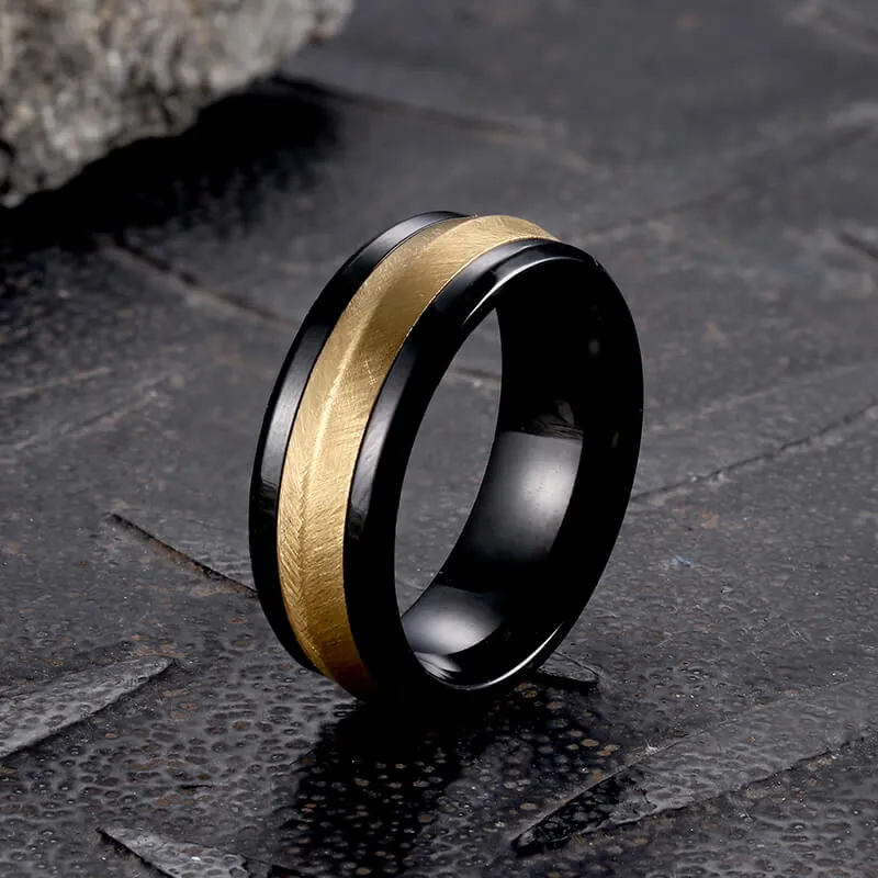 Irregular Brushed Stainless Steel Band Ring sold by GTHIC product image thumbnail 2