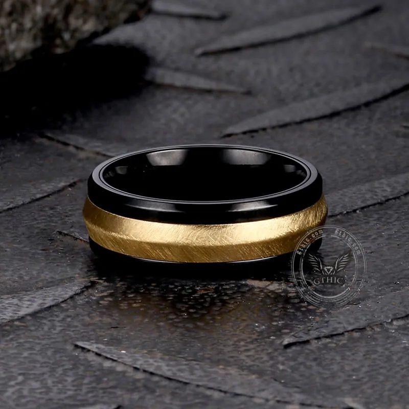 Irregular Brushed Stainless Steel Band Ring sold by GTHIC product image thumbnail 5