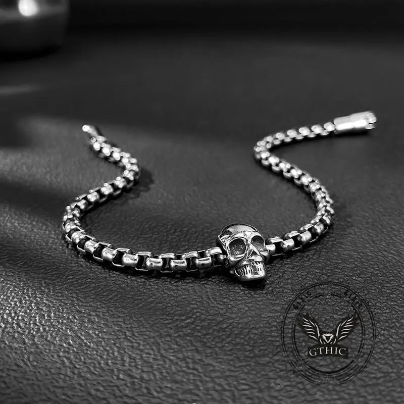 Gothic Skull Stainless Steel Magnetic Bracelet sold by GTHIC product image thumbnail 5