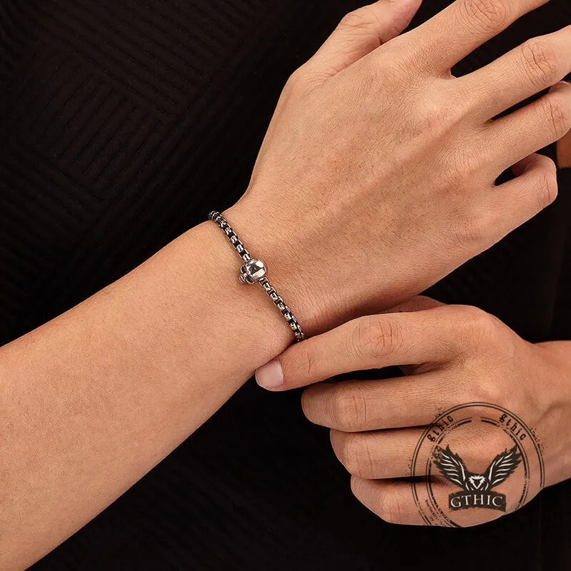 Gothic Skull Stainless Steel Magnetic Bracelet sold by GTHIC product image thumbnail 3