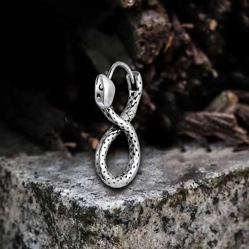 Personalized Infinity Snake Stainless Steel Earrings sold by GTHIC product image thumbnail 5