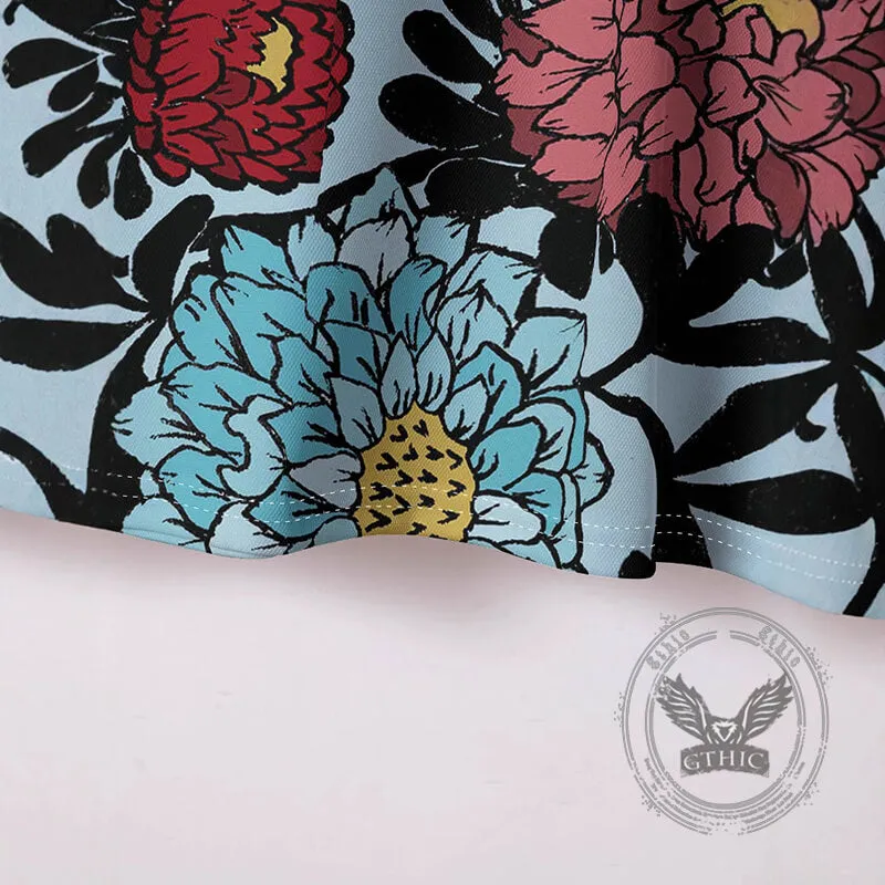Fashionable Summer Floral Print Short Sleeve Polo Shirt sold by GTHIC product image thumbnail 5