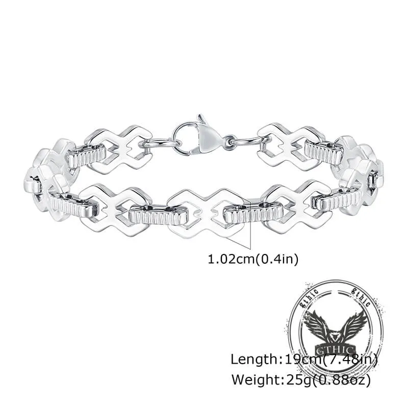 Punk Versatile Stainless Steel Patchwork Bracelet sold by GTHIC product image thumbnail 5