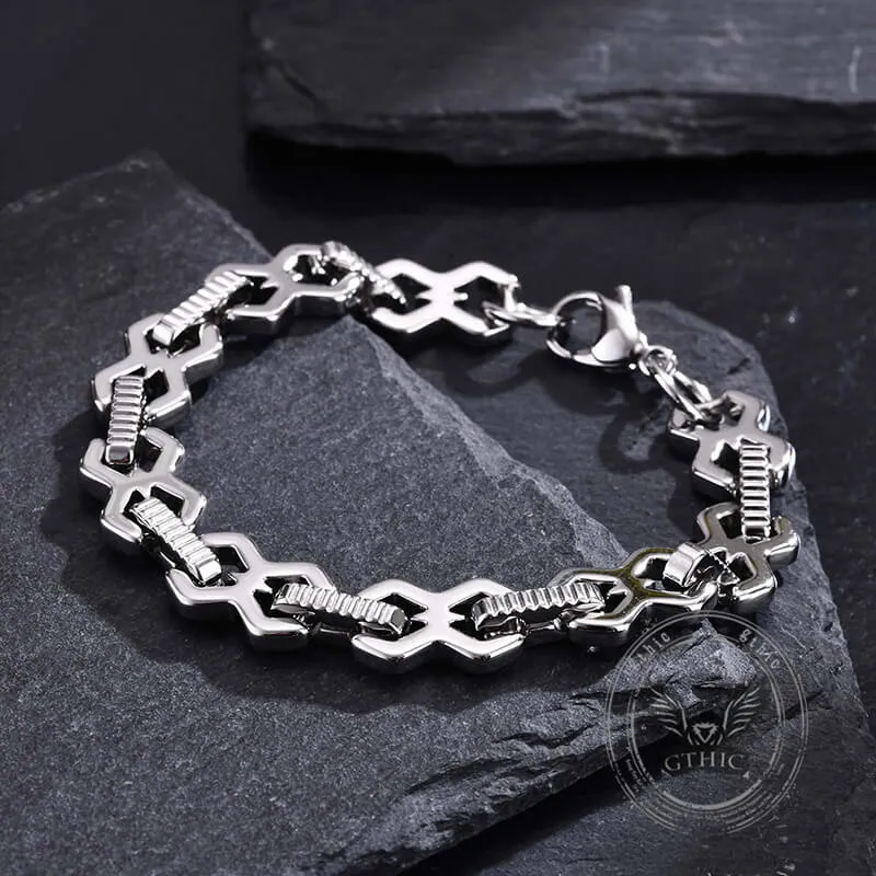 Punk Versatile Stainless Steel Patchwork Bracelet sold by GTHIC product image thumbnail 4