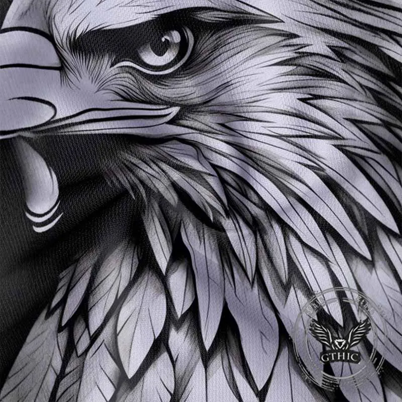 Casual Eagle Print Short Sleeve Polo shirt sold by GTHIC product image thumbnail 4