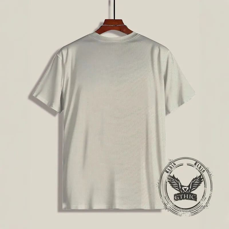 Fashion Loves American Flag Print Crew Neck T-Shirt sold by GTHIC product image thumbnail 2