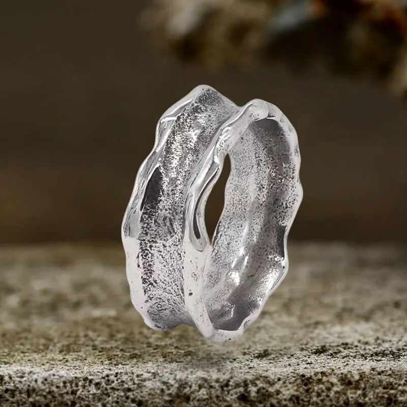 Vintage Wave Stainless Steel Simple Ring sold by GTHIC