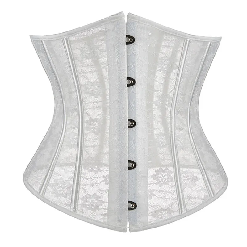 Retro Palace Floral Mesh Lace-Up Corset sold by GTHIC