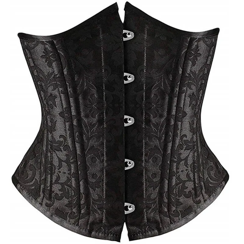 Gothic Jacquard 24 Steel Boned Waist Corset sold by GTHIC