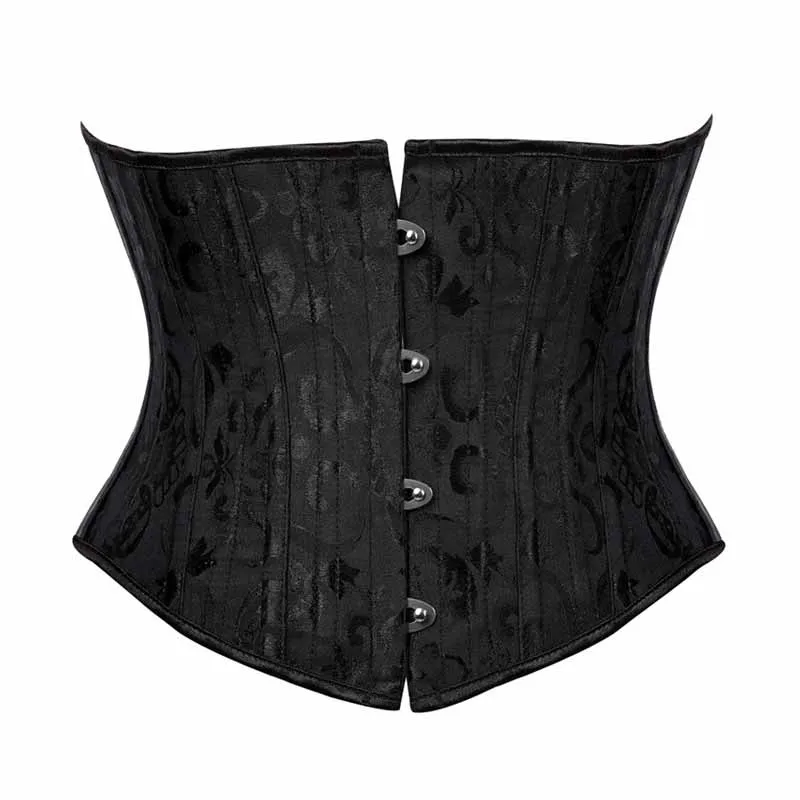 Solid Color Back Lace-Up Short Steel Bone Corset sold by GTHIC