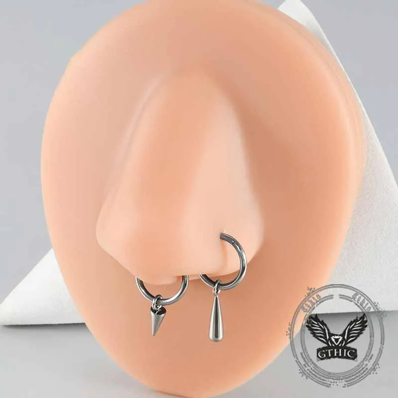 Simple Teardrop Tapered G23 Titanium Piercing Earrings sold by GTHIC product image thumbnail 2