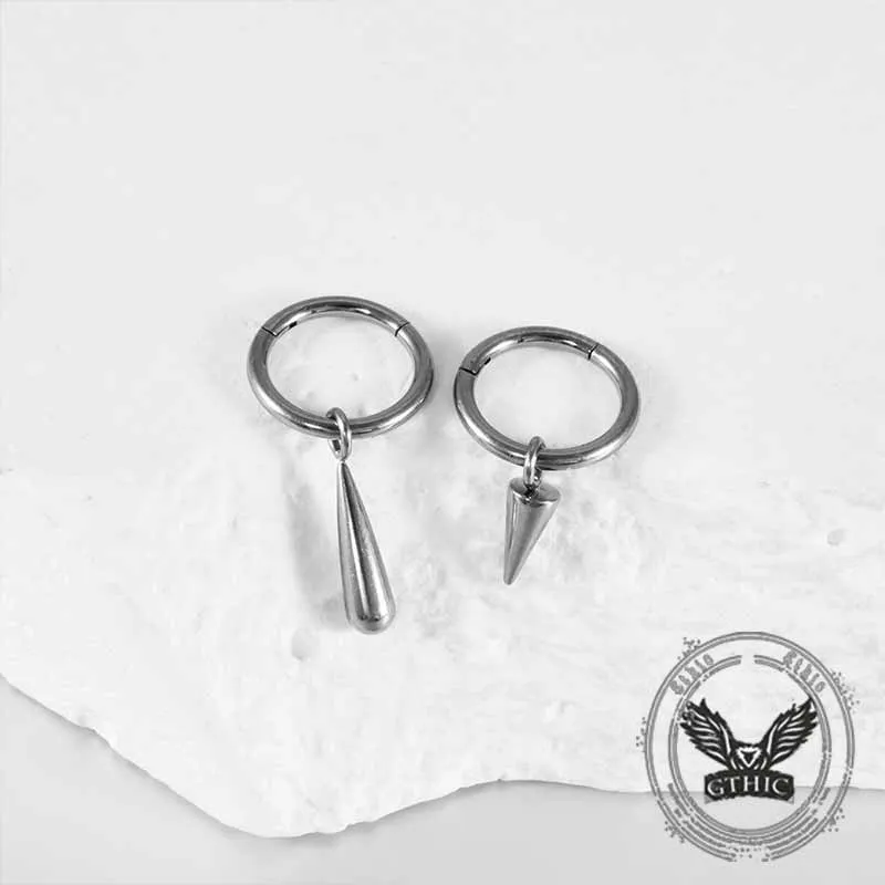 Simple Teardrop Tapered G23 Titanium Piercing Earrings sold by GTHIC product image thumbnail 4
