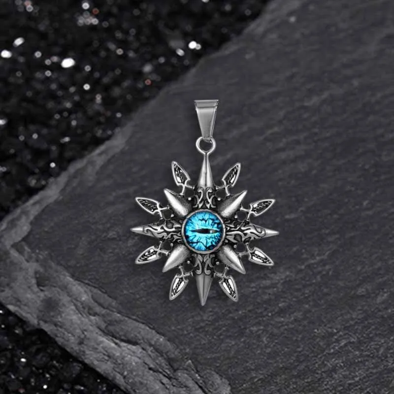 Vintage 8 Point Star Devil Eye Stainless Steel Pendant sold by GTHIC product image thumbnail 4