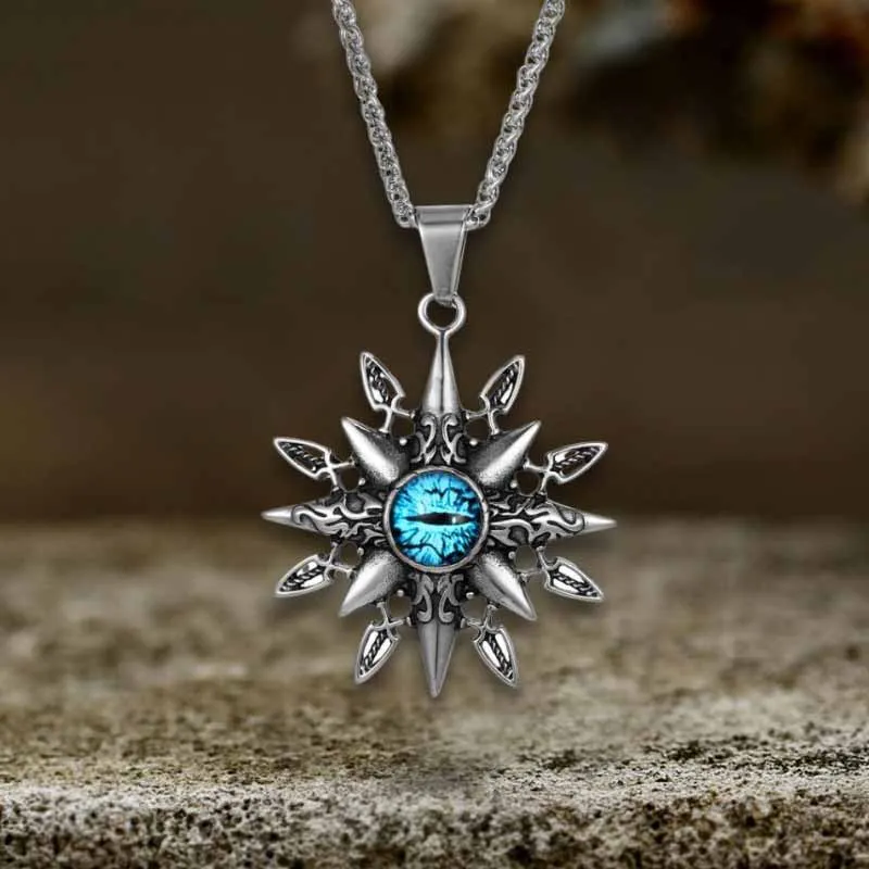 Vintage 8 Point Star Devil Eye Stainless Steel Pendant sold by GTHIC