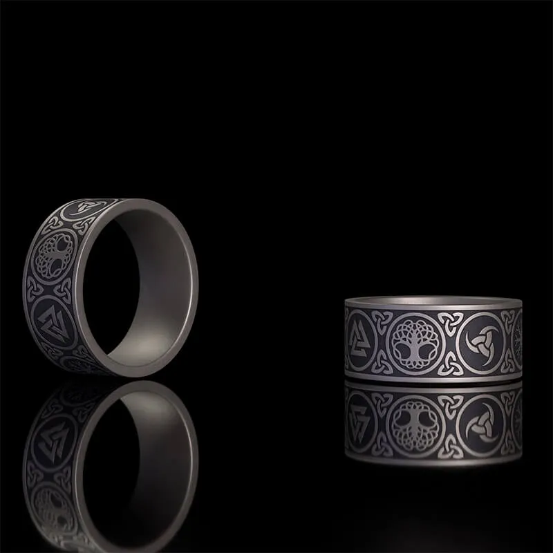 Tree of Life Valknut Viking Sterling Silver Triskele Ring sold by GTHIC product image thumbnail 2