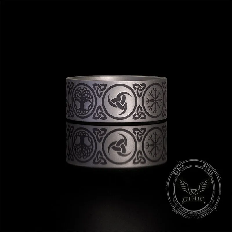 Tree of Life Valknut Viking Sterling Silver Triskele Ring sold by GTHIC product image thumbnail 3