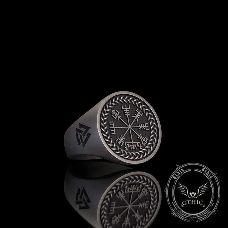 Helm of Awe Valknut Sterling Silver Viking Ring sold by GTHIC product image thumbnail 4