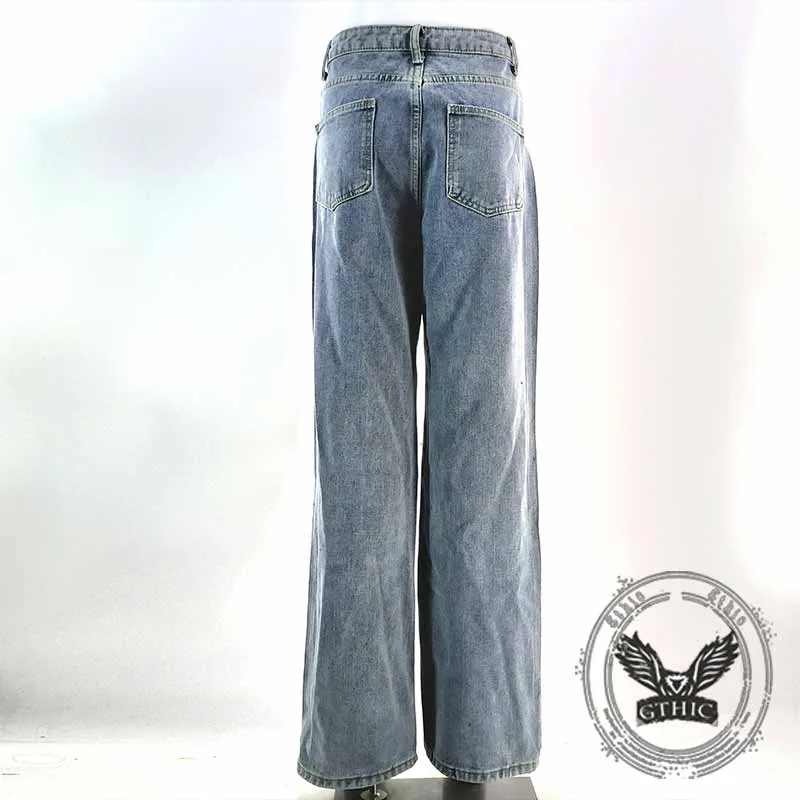 Personalized Y2K Colorful Hair Girl Print Ripped Jeans sold by GTHIC product image thumbnail 5