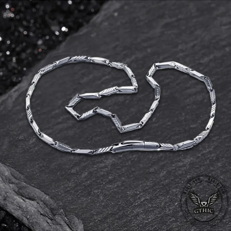 Stainless Steel Bamboo Chain Necklace sold by GTHIC product image thumbnail 5