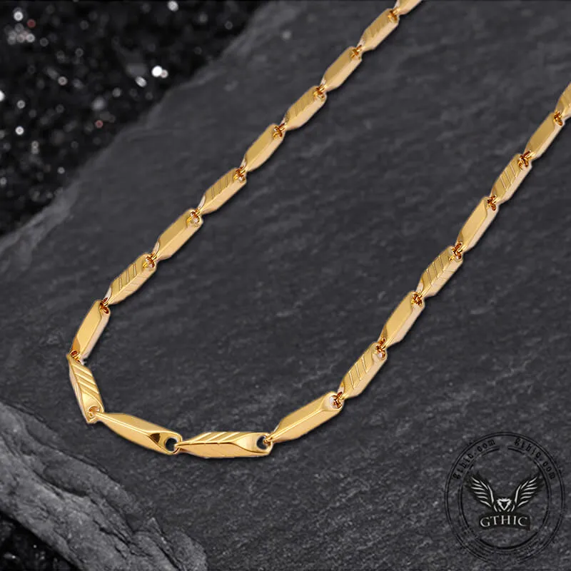 Stainless Steel Bamboo Chain Necklace sold by GTHIC product image thumbnail 4
