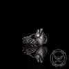 Gothic Skull Hands Holding Heart Sterling Silver Ring sold by GTHIC