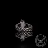 Gothic Skull Hands Holding Heart Sterling Silver Ring sold by GTHIC