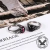 Vintage Flower Stainless Steel Gemstone Ring sold by GTHIC