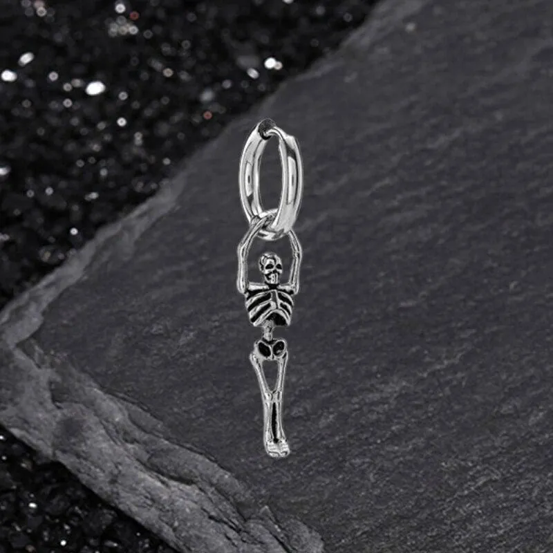 Gothic Skeleton Stainless Steel Drop Earrings sold by GTHIC product image thumbnail 3