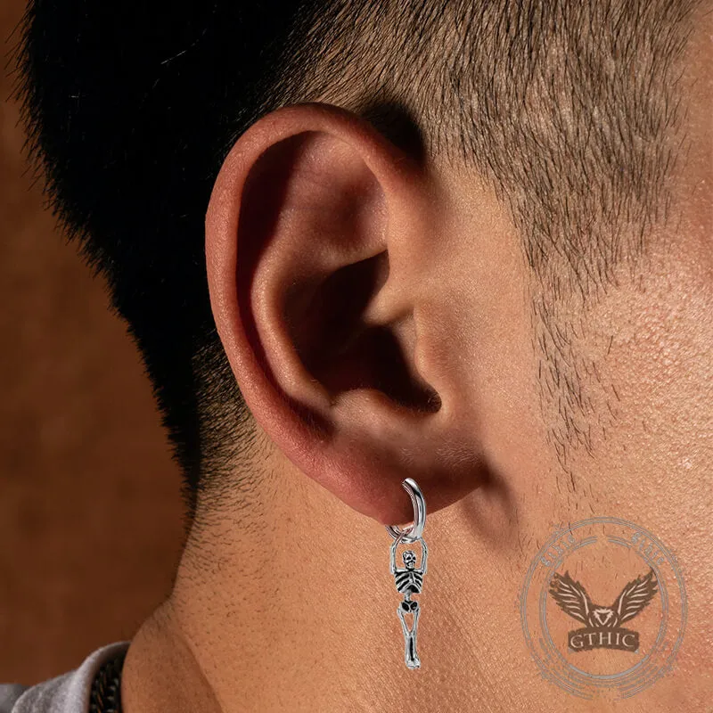 Gothic Skeleton Stainless Steel Drop Earrings sold by GTHIC product image thumbnail 2