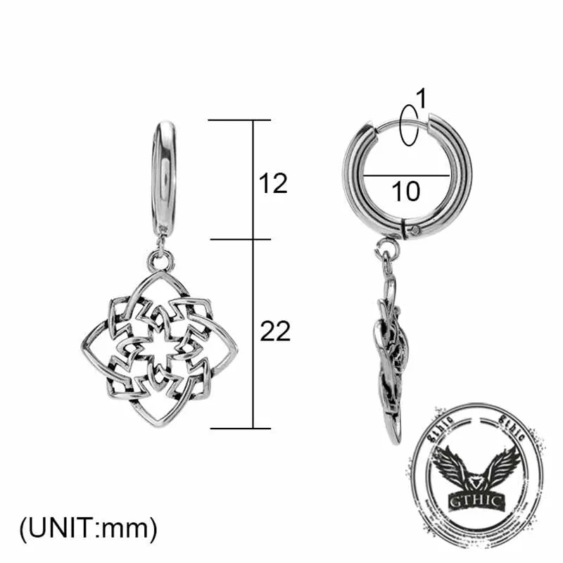 Vintage Celtic Knot Stainless Steel Drop Earrings sold by GTHIC product image thumbnail 4