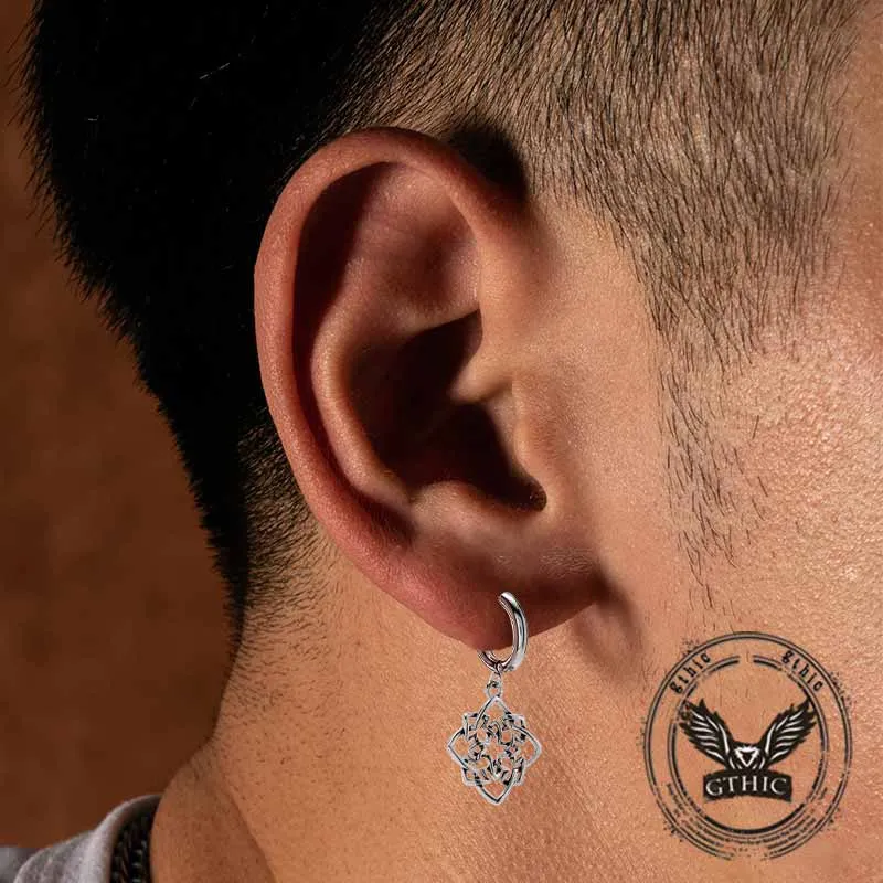 Vintage Celtic Knot Stainless Steel Drop Earrings sold by GTHIC product image thumbnail 2