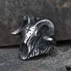 The Devil Satan Stainless Steel Skull Ring sold by GTHIC
