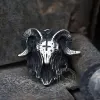 The Devil Satan Stainless Steel Skull Ring sold by GTHIC