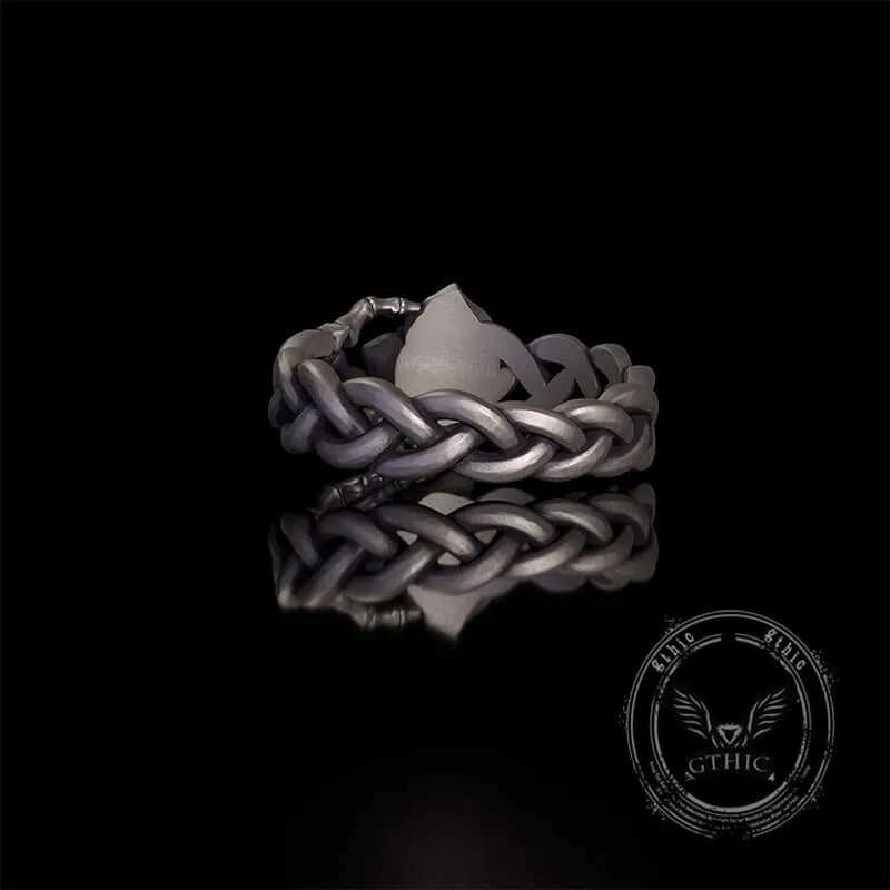 Gothic Skull Hand Holding Rose Sterling Silver Ring sold by GTHIC product image thumbnail 5