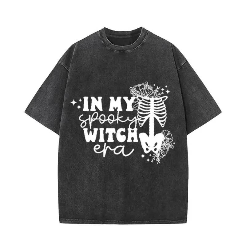 Vintage Washed In My Spooky Witch Era Short Sleeve T-shirt sold by GTHIC