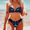 Gothic Skull Rose Print Bikini Set sold by GTHIC