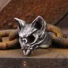 Gothic Cat Sterling Silver Skull Ring sold by GTHIC