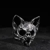 Gothic Cat Sterling Silver Skull Ring sold by GTHIC