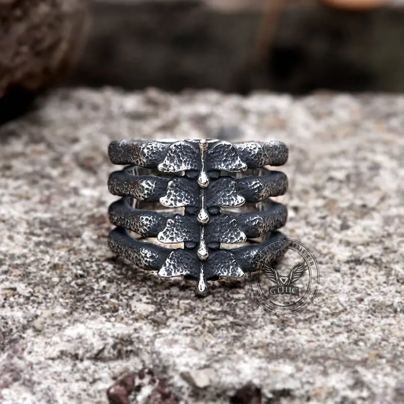 Detailed Vertebrae Stainless Steel Ring sold by GTHIC product image thumbnail 5