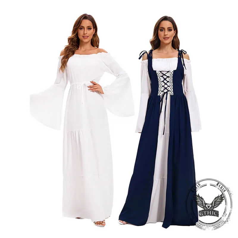 Medieval Court Retro Stage Performance Long Dress Set sold by GTHIC