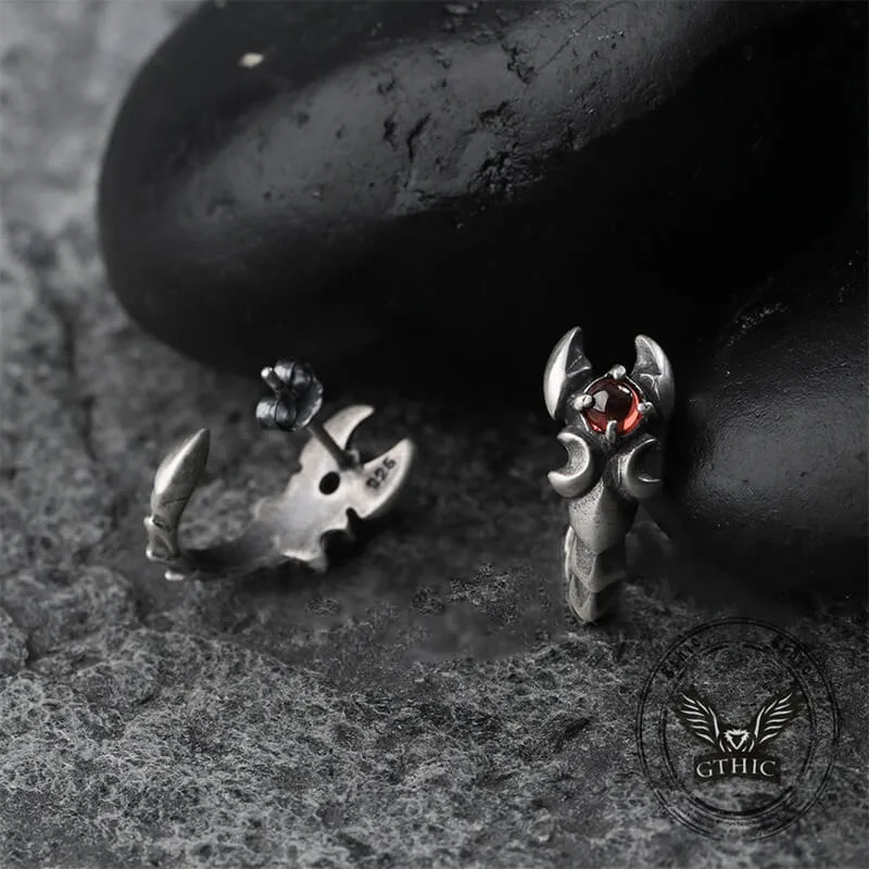 Gothic Gemstone Scorpion Sterling Silver Animal Earrings sold by GTHIC