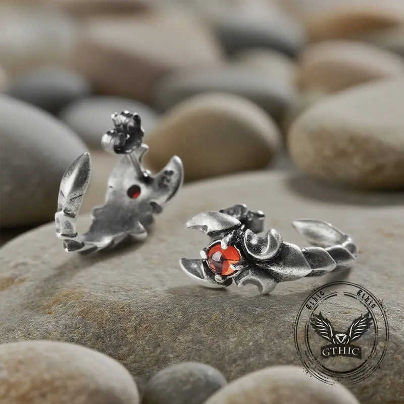 Gothic Gemstone Scorpion Sterling Silver Animal Earrings sold by GTHIC product image thumbnail 5
