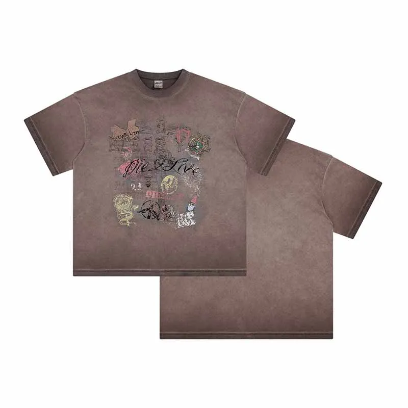 Vintage Jesus Cross Graffiti Distressed Print T-shirt sold by GTHIC product image thumbnail 3
