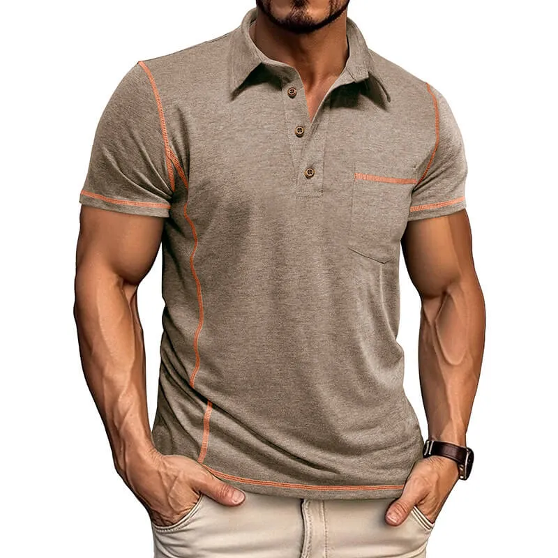 Fashion Casual Short-Sleeved Lapel Polo Shirt sold by GTHIC product image thumbnail 2