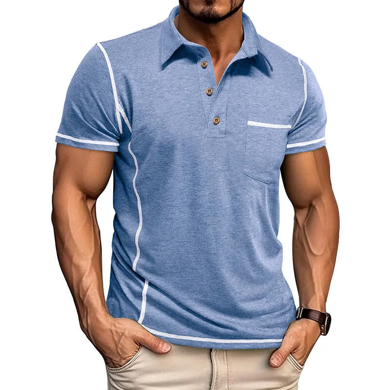 Fashion Casual Short-Sleeved Lapel Polo Shirt sold by GTHIC product image thumbnail 5