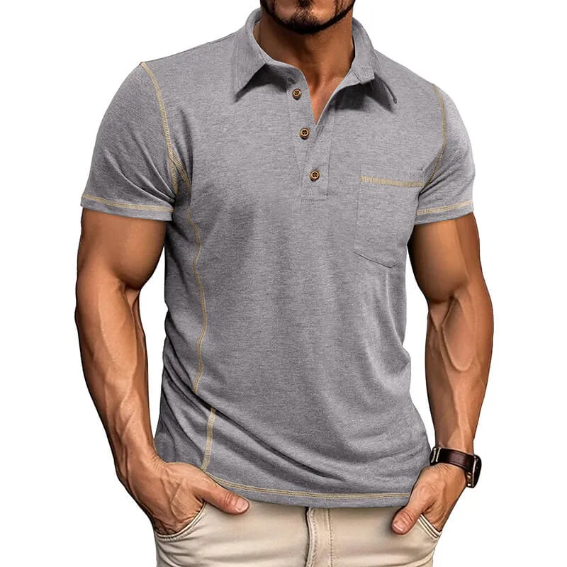 Fashion Casual Short-Sleeved Lapel Polo Shirt sold by GTHIC product image thumbnail 3