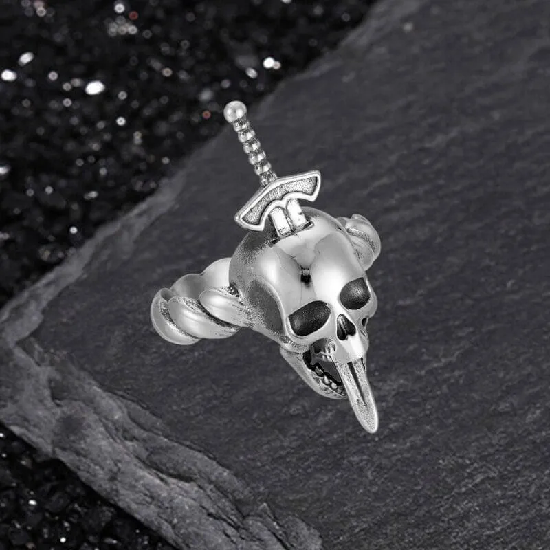 Gothic Sword Skull Stainless Steel Twist Ring sold by GTHIC product image thumbnail 3